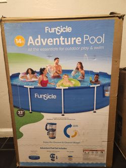 NEW FunSicle 14' x 33" Adventure Pool w/ Filter Pump – Above Ground