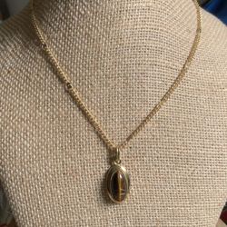 Tigers Eye Scarab Pendant 