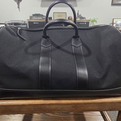 Buck Mason Black Canvas & Leather Duffle Bag