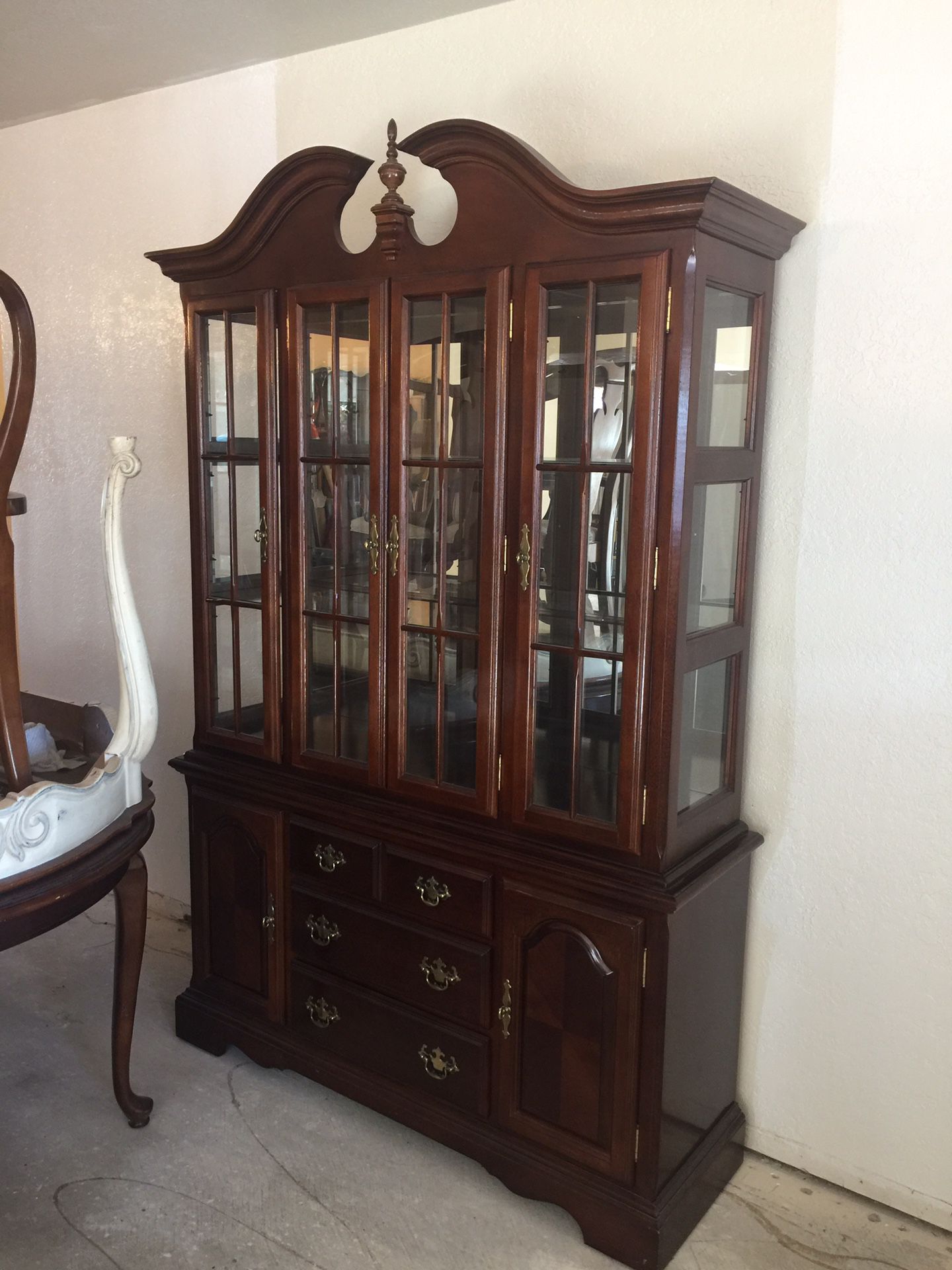 China cabinet cherry solid wood
