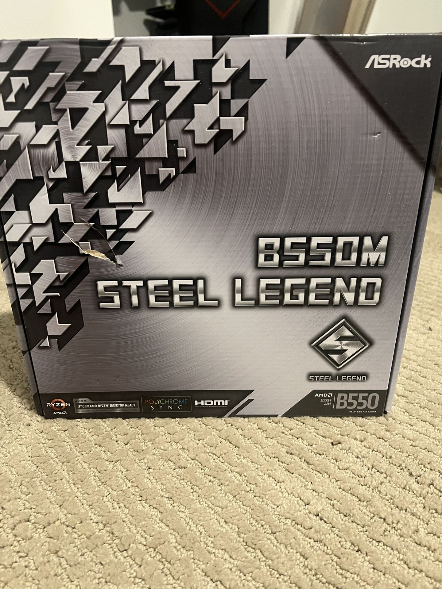 Micro ATX ASRock B550M Steel legend Motherboard Unused
