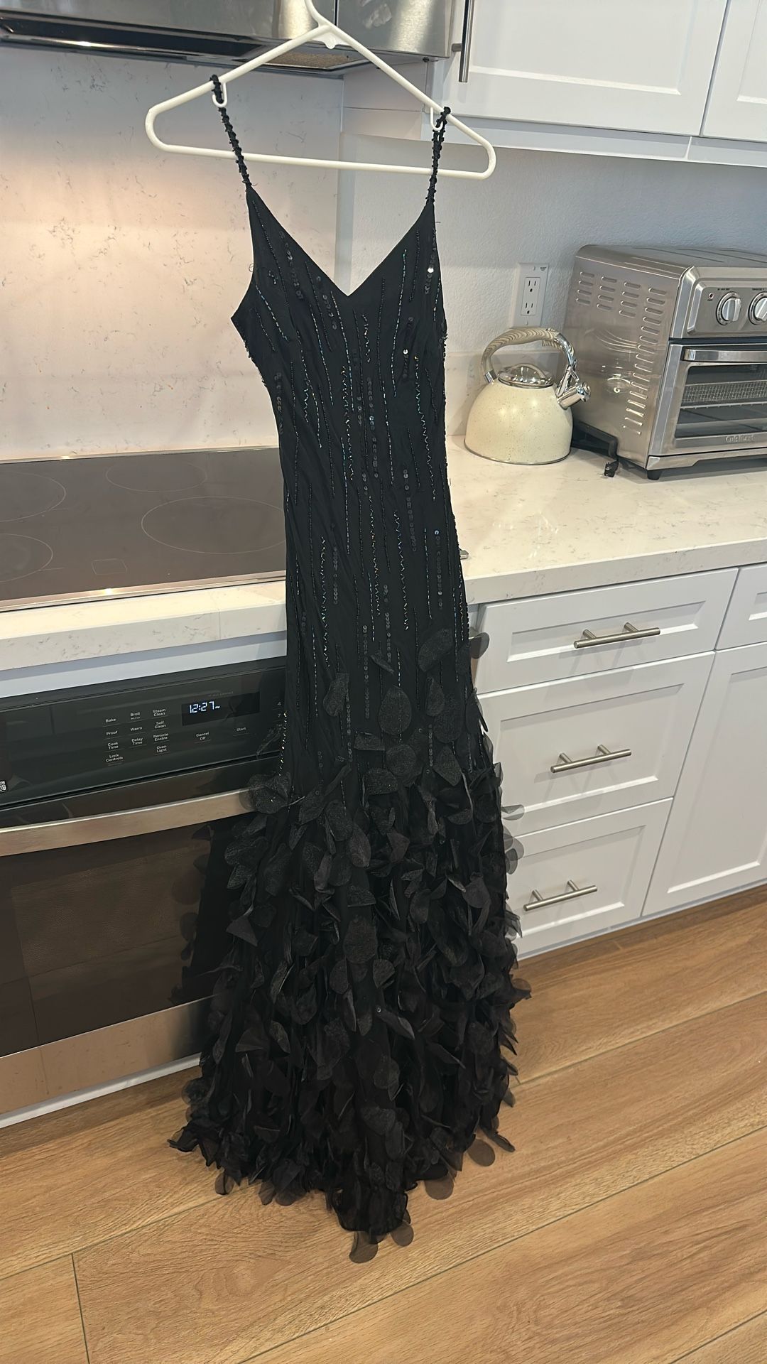 Calvin Klein Cap Sleeve Black Midi Dress Size | Mercari Black Dress  size:4 