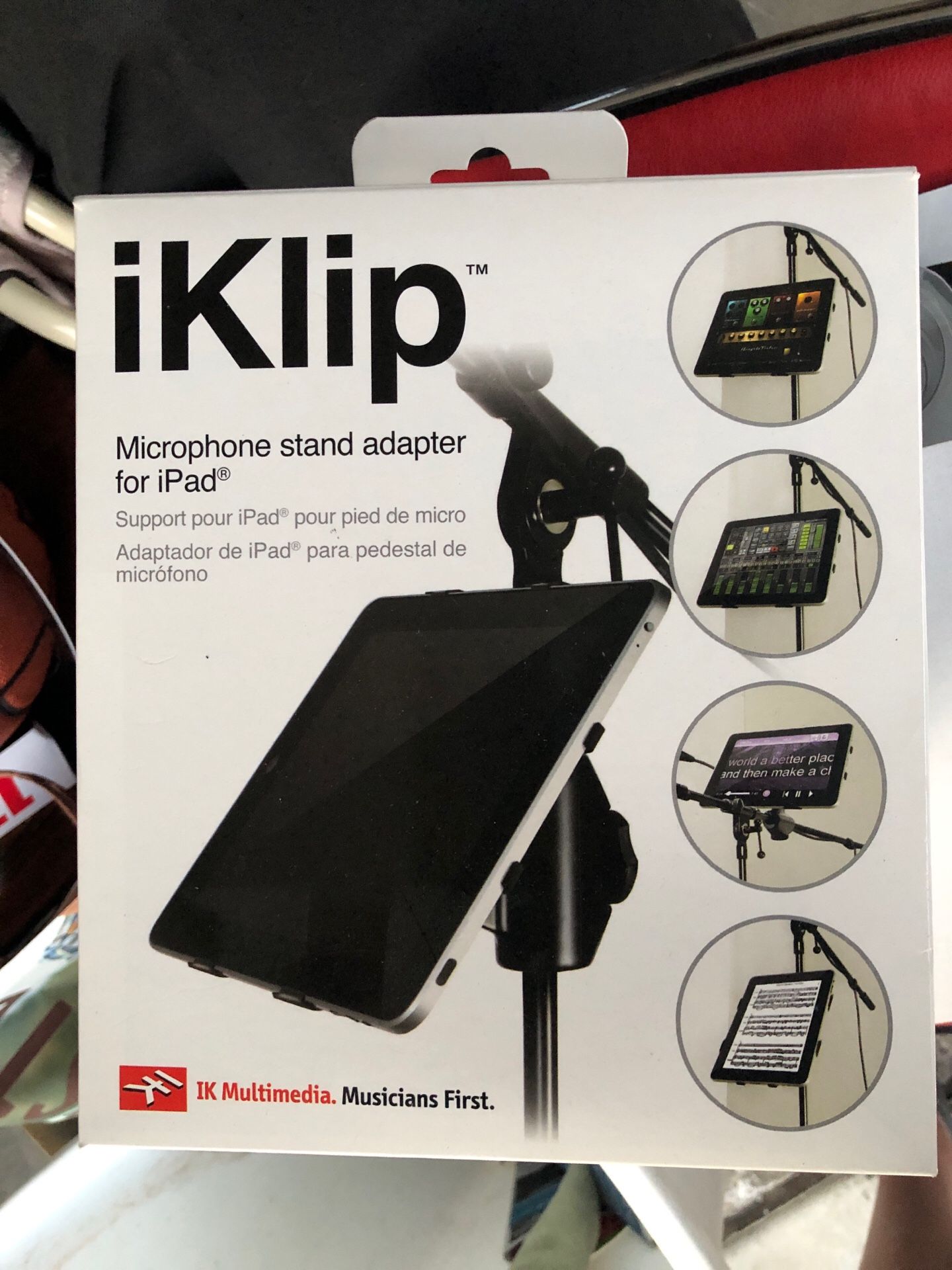 iKlip music mic stand iPad holder