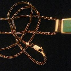 Turquoises Sterling silver necklace Italy Chain 21 In