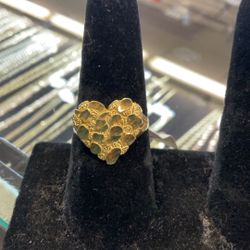 10KT Heart Nugget Ring 40817-1