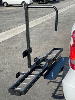 500lbs Motorcycle Scooter Dirt Bike Carrier Hauler Hitch Mount Steel Rack w/Ramp