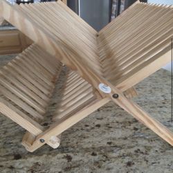 Collapsible Wooden Dish Drying Rack