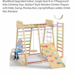 Blue wood Jungle Gym
