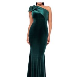 Emerald Green Velvet Gown