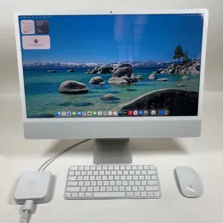 2021 Apple iMac 24" M1 8 Core 3.2GHz 8GB RAM 512GB SSD Silver