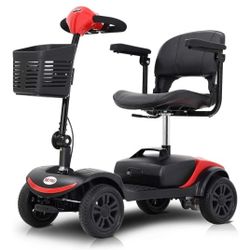 Folding Mobility Scooter for Seniors 4 Wheel Scooter for Adults Electric Scooter Compact for Travel, Electric Powered Wheelchair Device - Compact Heav