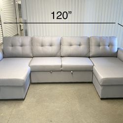 Free Delivery- Brand New Ushaped Sectional Sofa with 2 Large Storage Chaise