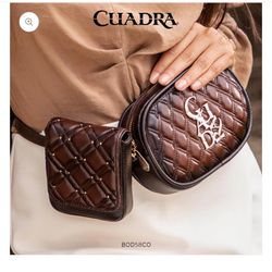 Selling  BOD58CO Cuadra Brown Western Casual Leather Beef Crossbody Bag For Women Or Men.  