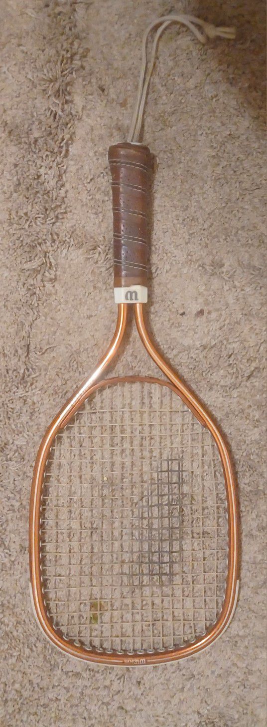 VTG Wilson Force 250 Tennis Racquet Ball Racket 3 7/8 Grip Leather *Check Pics*