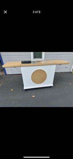 7 Piece Wooden Cart Does Not Included Trays Or Machine 