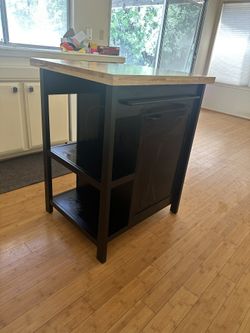 Black Kitchen Island
