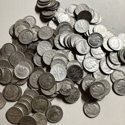 100ct Silver Dimes 90% 