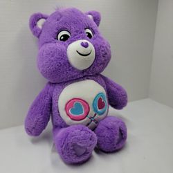 2020 12" Care Bears Share Bear Plush Stuffed Animal Toy Purple Lollipops Soft 
