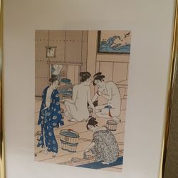 Framed Japanese Public Bath House 