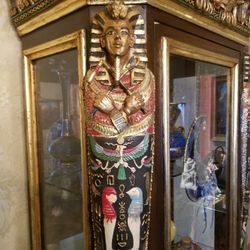 One of a kind Egyptian hand crafted cabinet