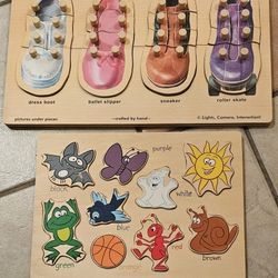 Two vintage wooden puzzles 