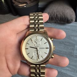Fossil gold watch