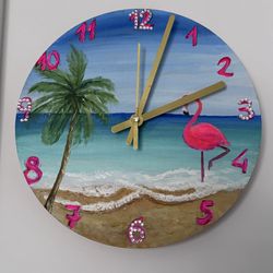 Wall Clock wood Handcrafted