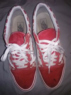 Red Checkered Vans