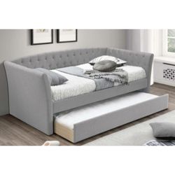 Gray Daybed With Trundle 