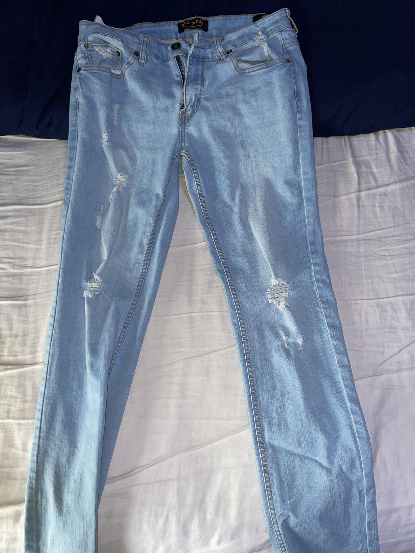 Ring Of Fire Mens Ripped Jeans 32x30