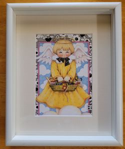 N'arrive engelbreit cut-out in white frame