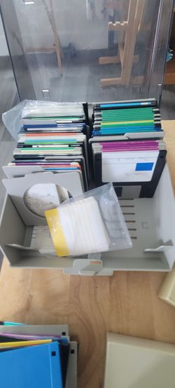 3.5 inch floppies, some blank some with software