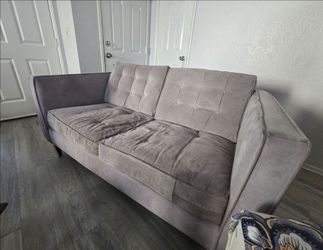 Grey Soft Loverseat Couch