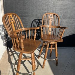 Used Bar Top Solid Wood Stools