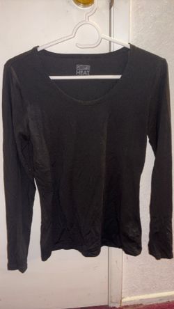 Thin active black top size small