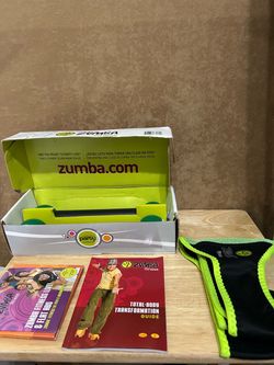 Zumba Fitness Total Body Transformation System DVD 4 DISC SET & BOOK & WEIGHT