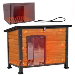 Dog House with liner and heating pad