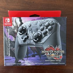 Unopened Nintendo Switch Pro Controller - Monster Hunter Rise Sunbreak Edition