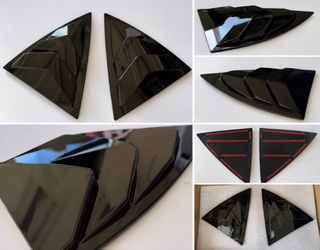 Tesla Model Y Rear Quarter Window Louvers – Gloss Black (Pair)