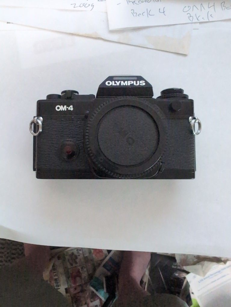 Olympus OM-4 Body Black, OM Winder 2, Recordata Back 4