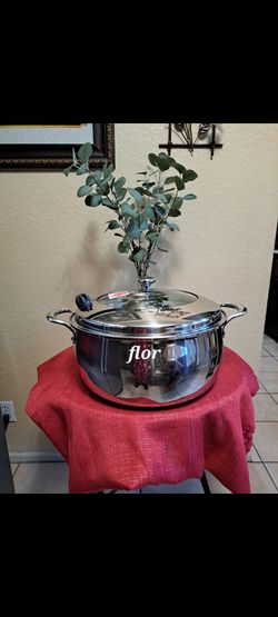 CACEROLA HONDA DE 18 QT DE ACERO INOXIDABLE 5-PLY VIDA SANA PRINCESS HOUSE 🏡
