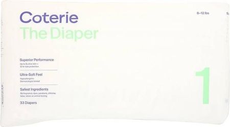 Coterie Baby Diapers Size 1, 21 Count. 8-12 lbs