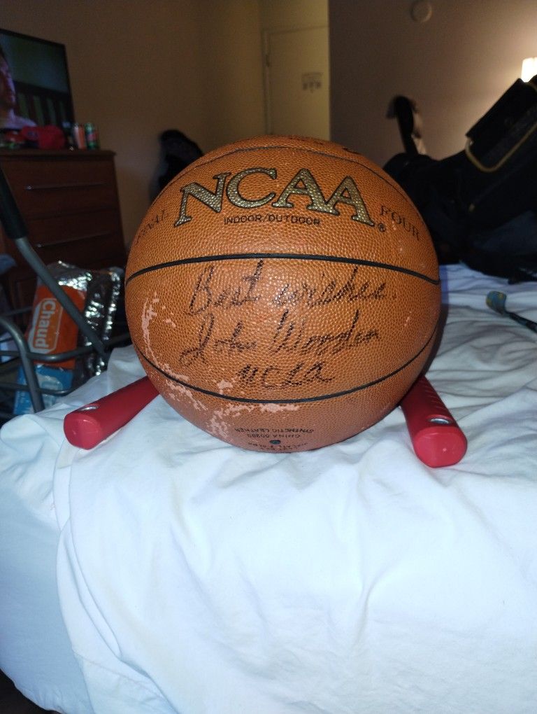 Basketball Signed By John Wooden