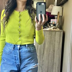 Banana Republic Lime Merino Cardigan