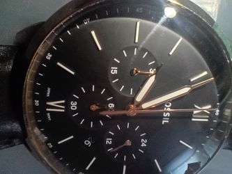 Fossil Chronograph Watch Black Dial