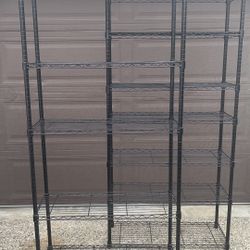 2 Metal Storage Shelf Racks