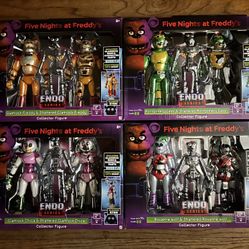 Brand New Five Nights at Freddy's FNAF Endo Series Wave 3 COMPLETE SET Of 4 MISB 