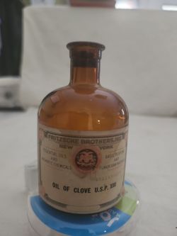 Fritzsche Brothers Oil of Clove Vintage Apothecary Bottle