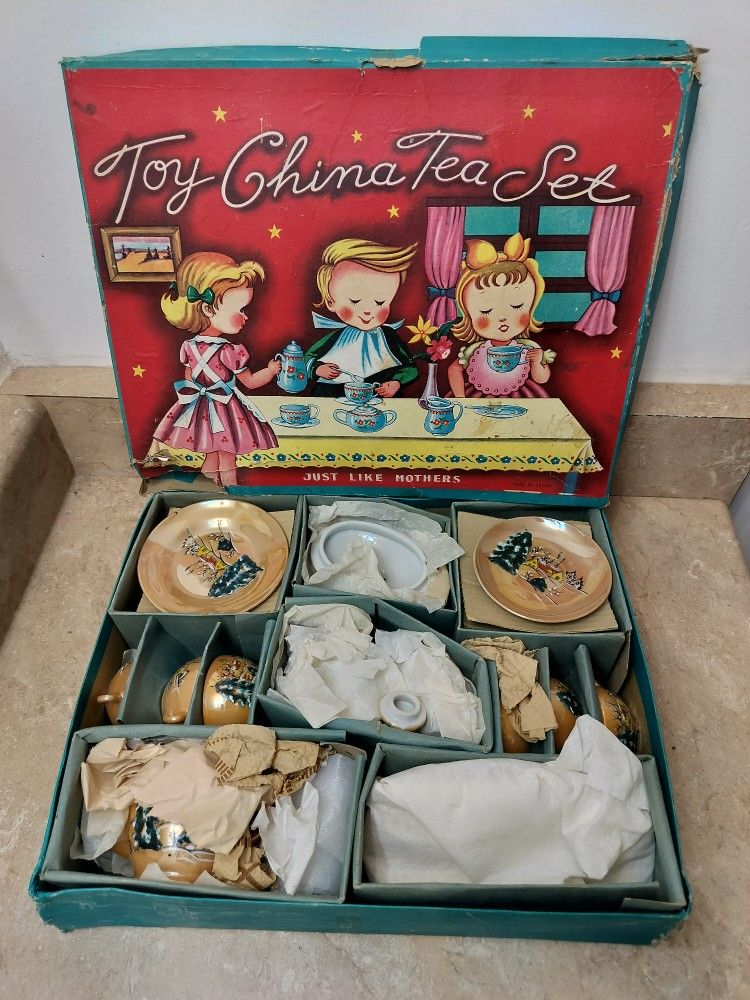 Vintage Toy China Tea Set "Just Like Mothers" Japan