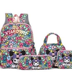 KUROMI Backpack 4 piece set